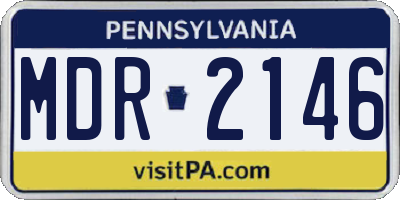 PA license plate MDR2146