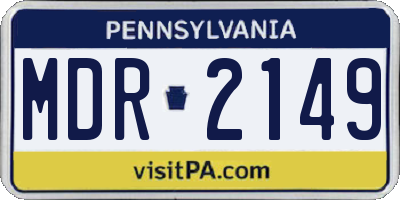 PA license plate MDR2149