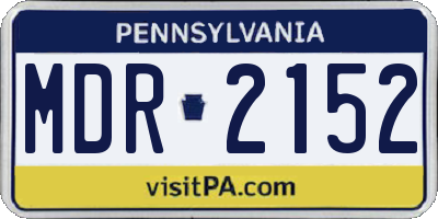 PA license plate MDR2152