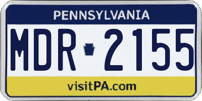 PA license plate MDR2155