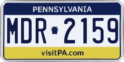 PA license plate MDR2159