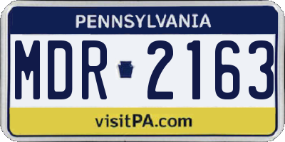 PA license plate MDR2163