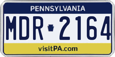 PA license plate MDR2164