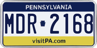 PA license plate MDR2168