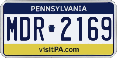 PA license plate MDR2169