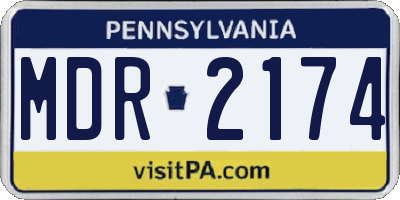 PA license plate MDR2174