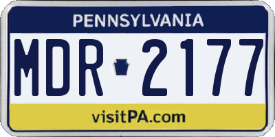 PA license plate MDR2177