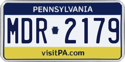 PA license plate MDR2179