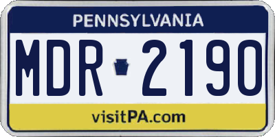 PA license plate MDR2190
