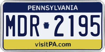 PA license plate MDR2195