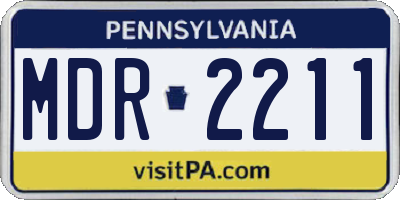PA license plate MDR2211