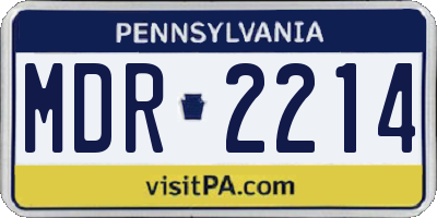 PA license plate MDR2214