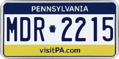 PA license plate MDR2215