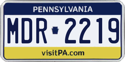 PA license plate MDR2219
