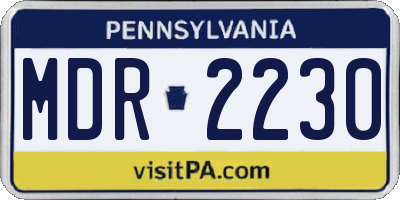 PA license plate MDR2230