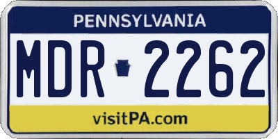 PA license plate MDR2262