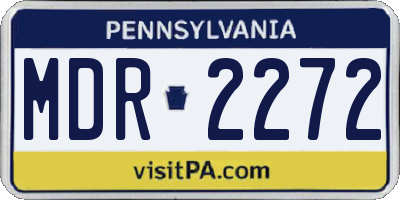 PA license plate MDR2272