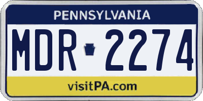 PA license plate MDR2274