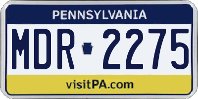 PA license plate MDR2275