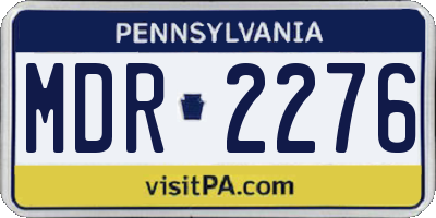 PA license plate MDR2276