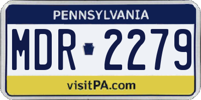 PA license plate MDR2279