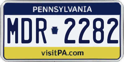PA license plate MDR2282