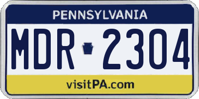 PA license plate MDR2304