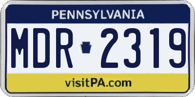 PA license plate MDR2319