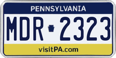 PA license plate MDR2323