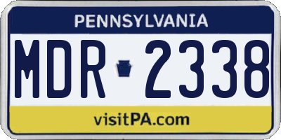 PA license plate MDR2338
