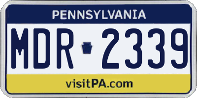 PA license plate MDR2339
