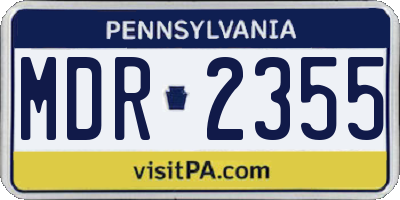 PA license plate MDR2355