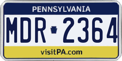 PA license plate MDR2364
