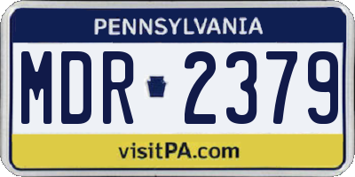 PA license plate MDR2379