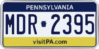 PA license plate MDR2395