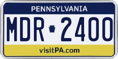 PA license plate MDR2400