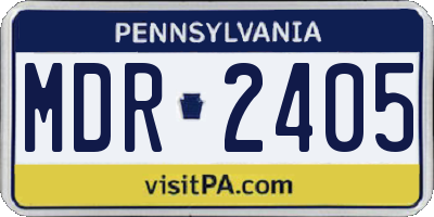 PA license plate MDR2405