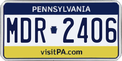 PA license plate MDR2406