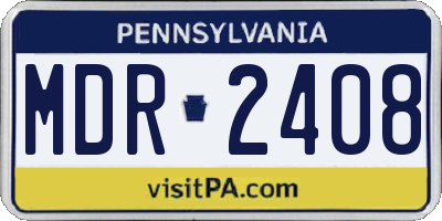 PA license plate MDR2408