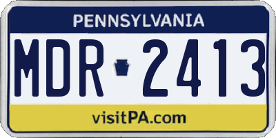 PA license plate MDR2413
