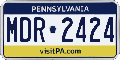 PA license plate MDR2424