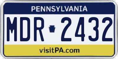 PA license plate MDR2432