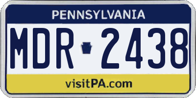 PA license plate MDR2438