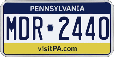 PA license plate MDR2440