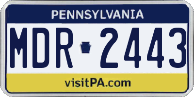 PA license plate MDR2443