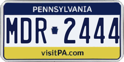 PA license plate MDR2444