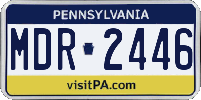 PA license plate MDR2446