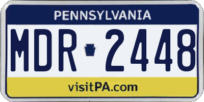 PA license plate MDR2448
