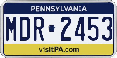 PA license plate MDR2453