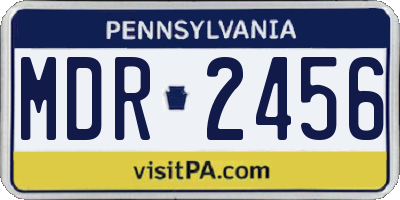 PA license plate MDR2456